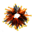 Tie dye dog collar in cloth material showing colour pattern options