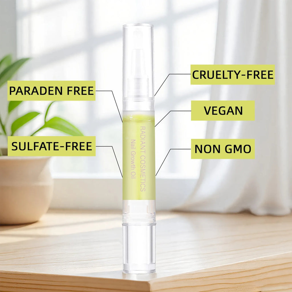 3ml nail growth treatment oil bottle for promoting healthy nails with wash-free application