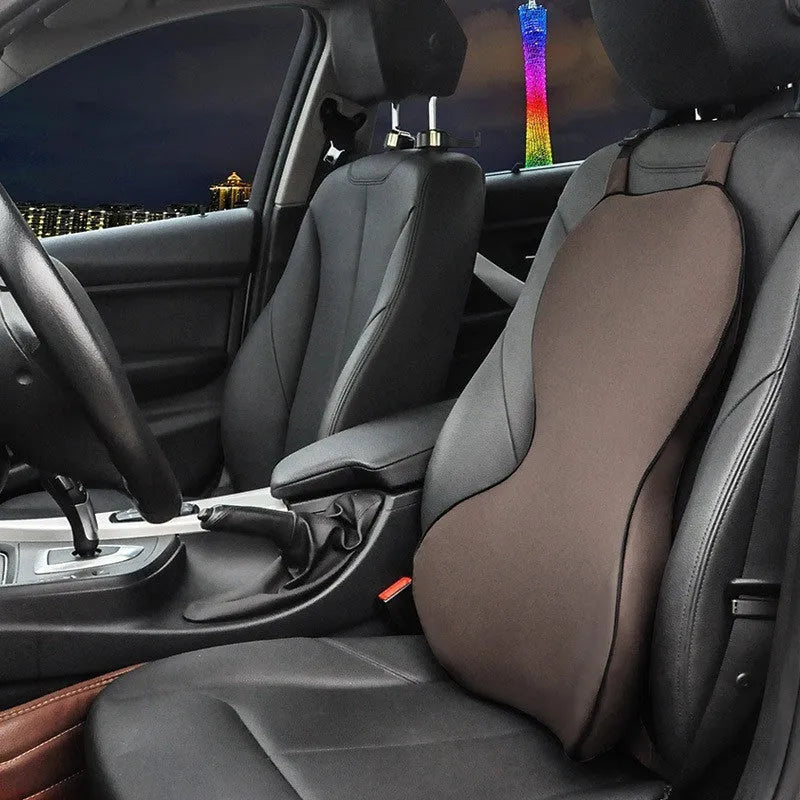 Memory foam car cushion for back support while driving
