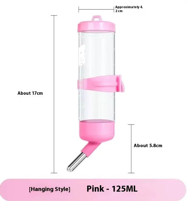 Ball kettle leak-proof plastic water feeder for small pets in green, showing the drinking valve.