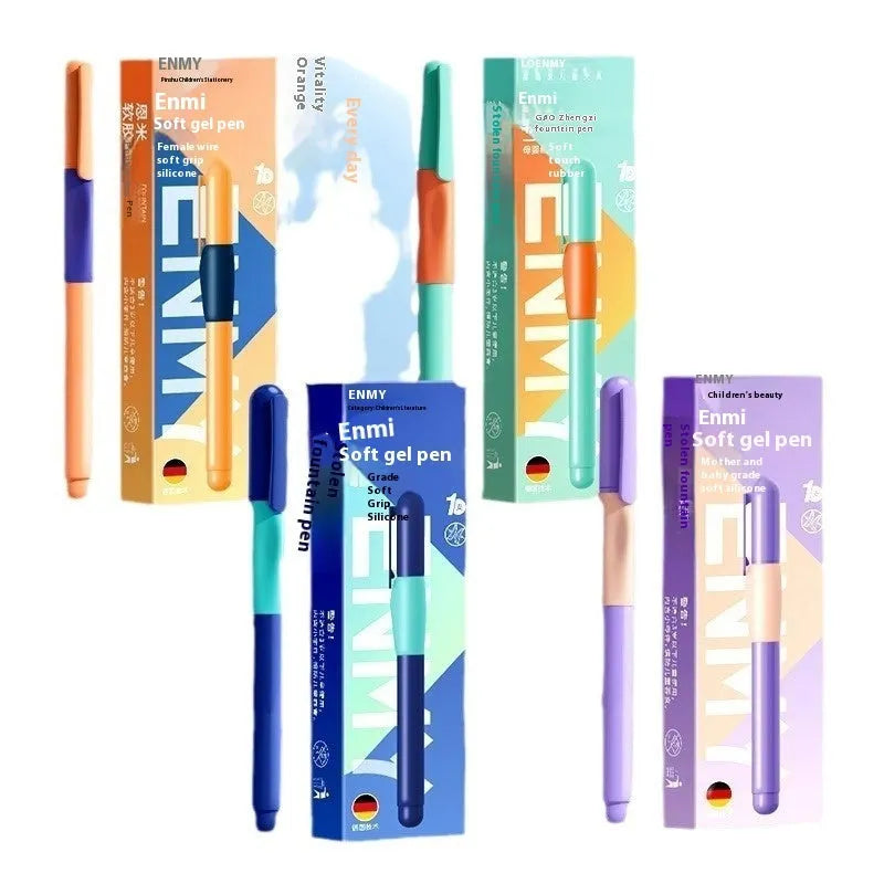 Student posture correction pen with plastic shell in blue, green, purple, or orange colour options