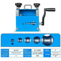 Manual wire stripping machine model SD-017 on a work surface.