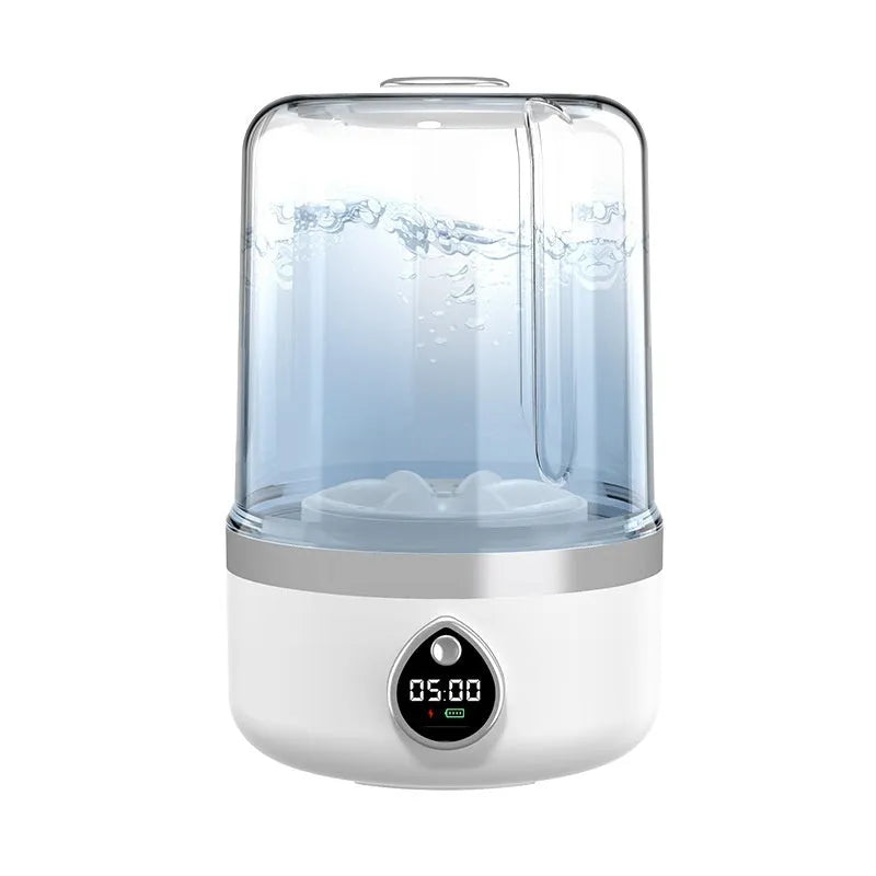 White portable USB mini washing machine with compact plastic design