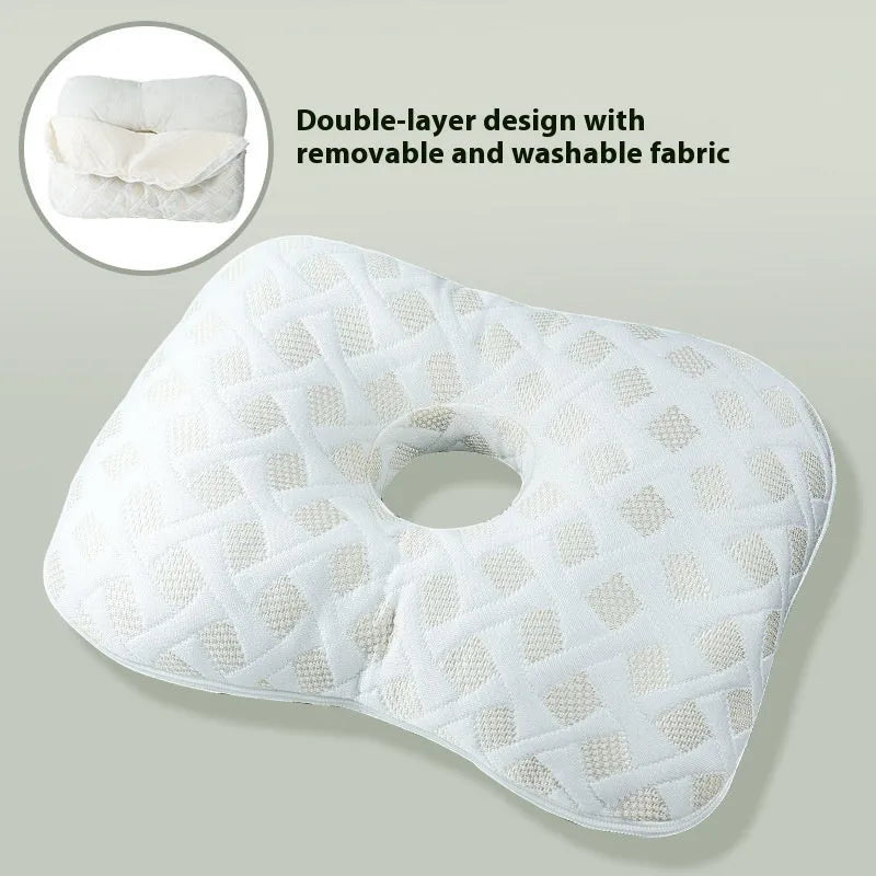 Beauty salon single hole ear pillow with polyester fibre filling in new Chinese style, 39cm by 28cm dimensions