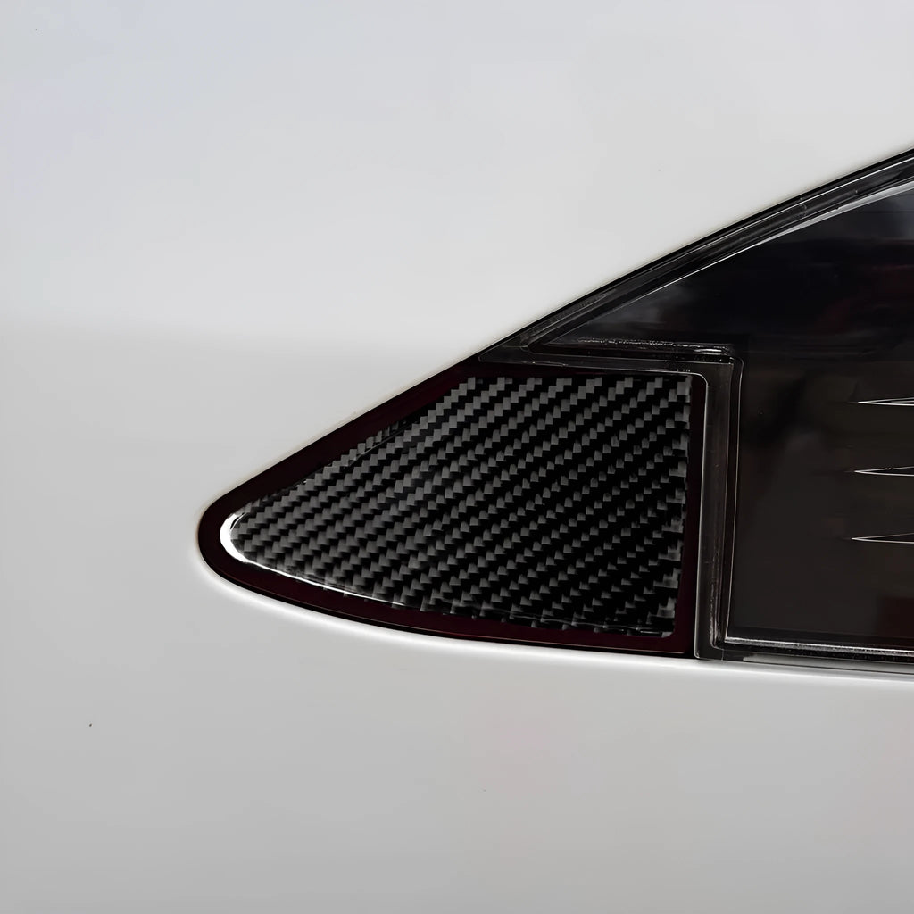 Carbon fibre USB charging port panel decorative sticker with 3M adhesive backing.