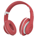 Blue and red Bluetooth wireless stereo headset with bilateral ear design