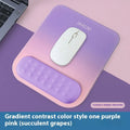 Ergonomic mouse pad with integrated wrist strap on cloth silicone surface