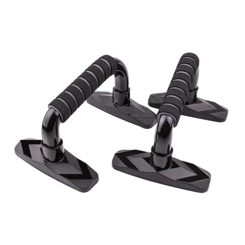 I-shaped push up bars with diamond texture grip for arm, chest and shoulder muscle training
