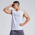 Man's lightweight loose fit mesh sports vest in solid colour for gym and fitness activities