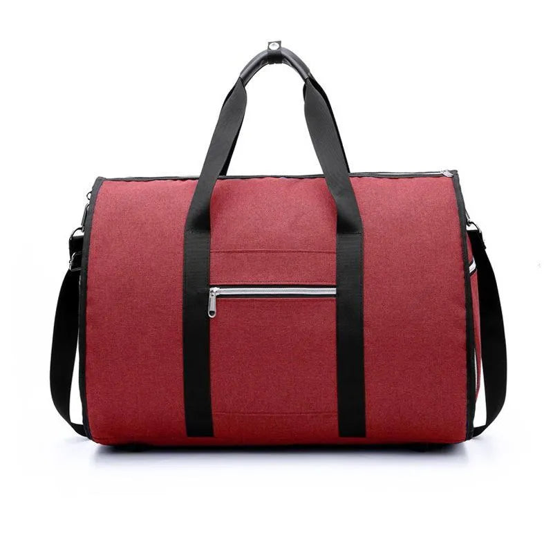Medium cylinder travel bag in waterproof Oxford cloth with zipper opening and internal pocket