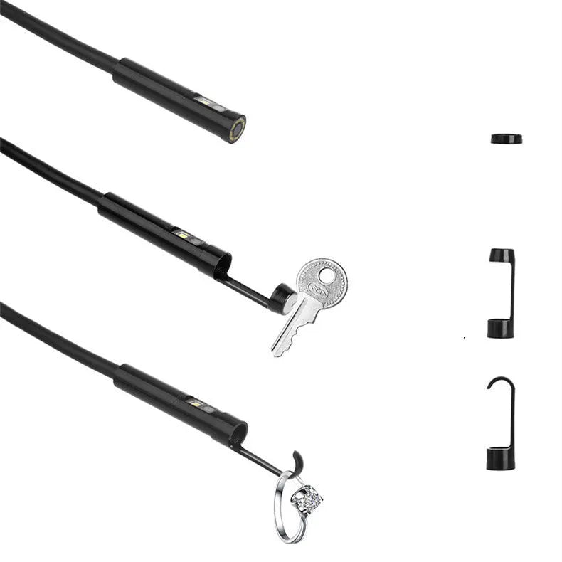 F300 wireless WiFi dual lens endoscope with 5.5mm and 8mm IP68 waterproof inspection cameras