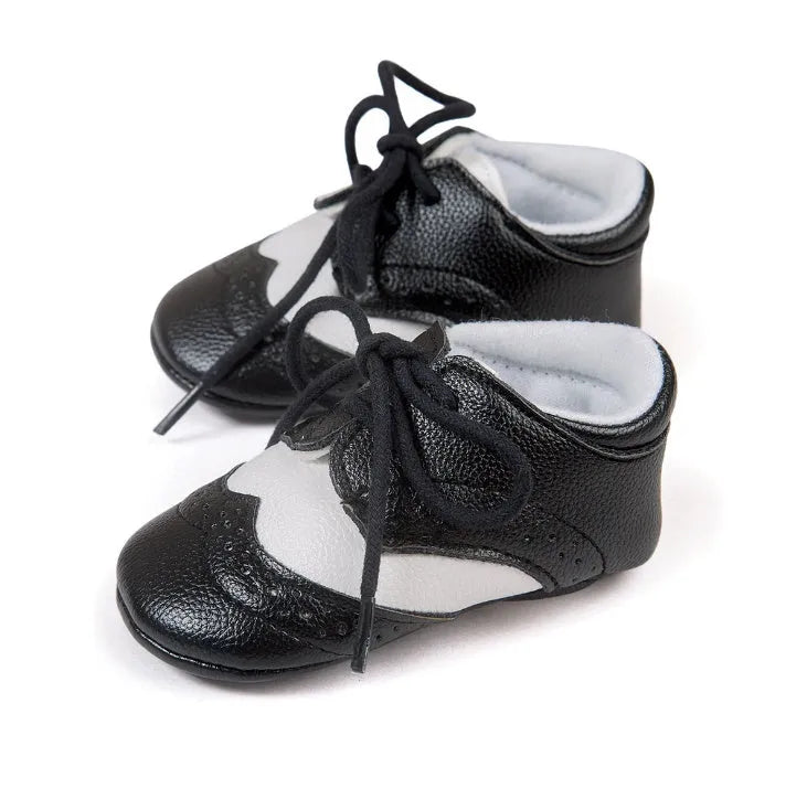 Men's vintage style soft-soled baby shoes in breathable synthetic leather