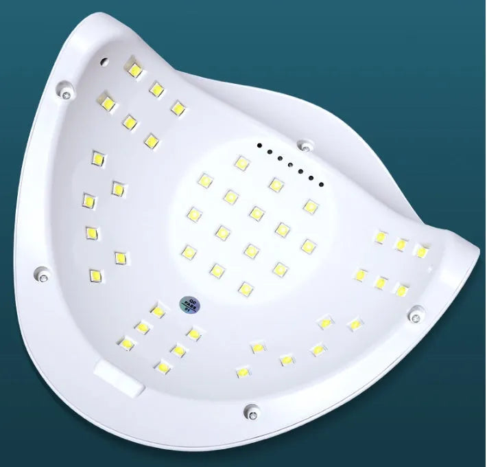 White UV LED nail polish baking lamp dryer with 45 beads and digital timer display