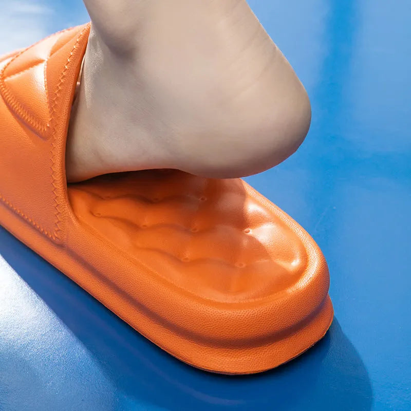 EVA non-slip bathroom slippers with thick sole in multiple colour options