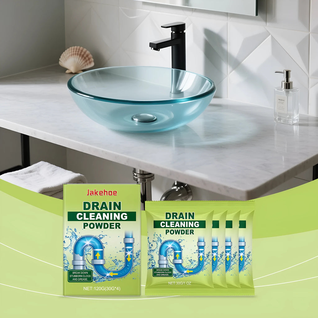 120G drain cleaning powder container with sodium hydroxide formula for kitchen and bathroom pipes