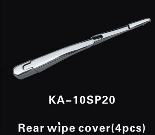 Silvery ABS plastic rear wiper cover trim for Hyundai 2010 vehicles, set of four replacement trims