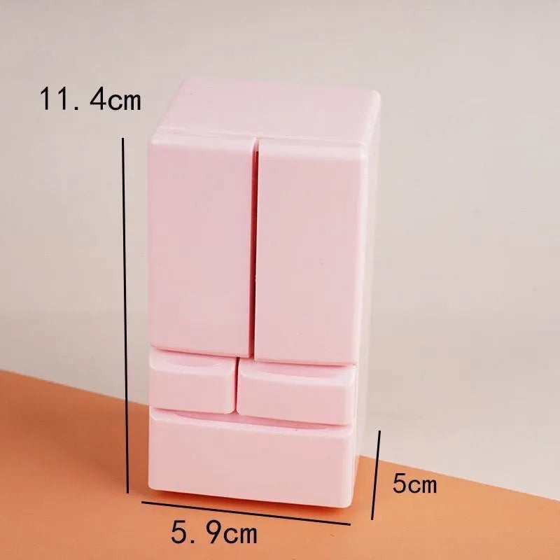 White plastic candy toy miniature model with LED light feature measuring 11.4cm tall