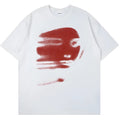 White straight cut cotton t-shirt for men and women with short sleeves and a round neck.
