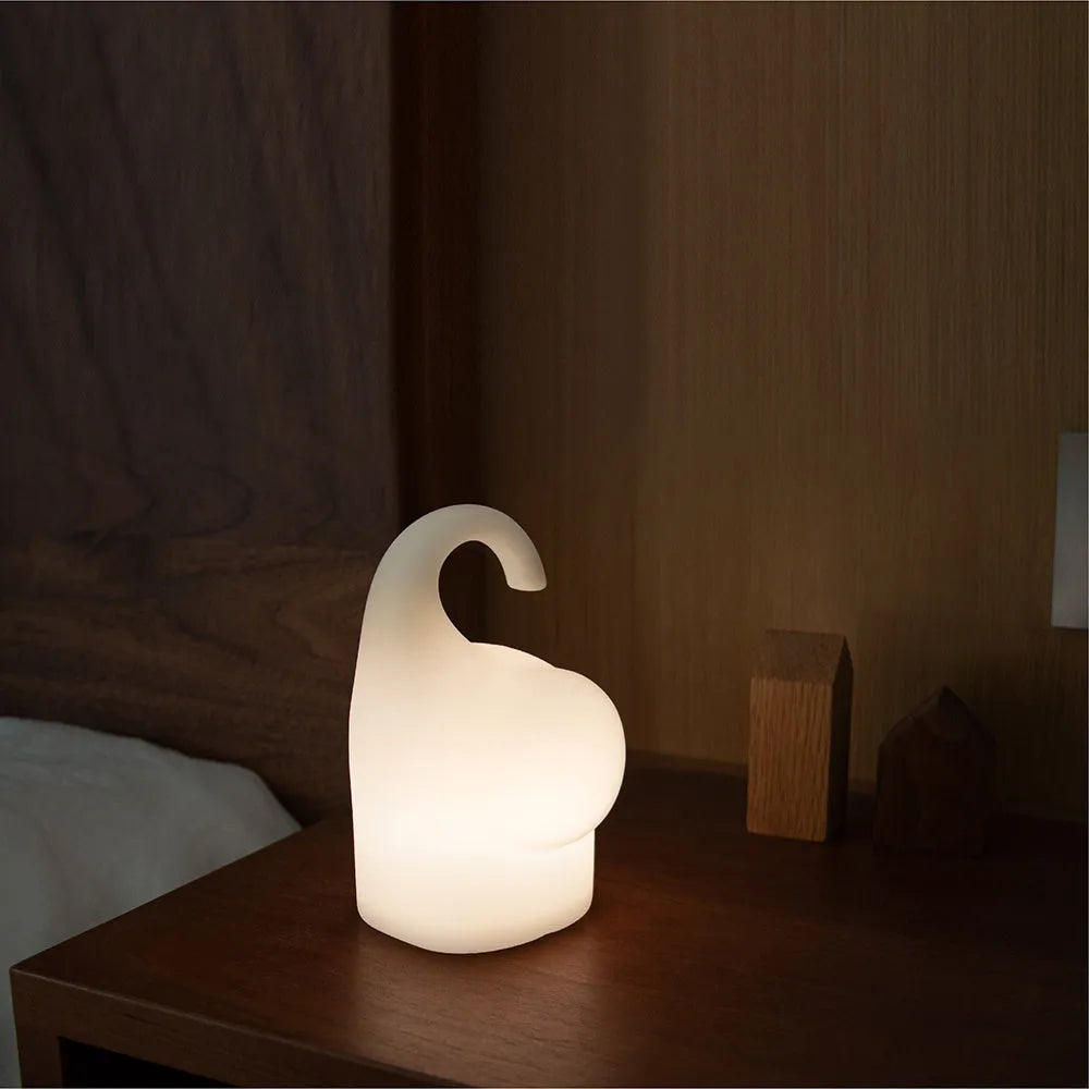 DOMI Elephant silicone night light with warm LED glow for bedroom bedside use