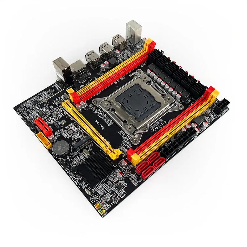 X79-VG2 desktop computer motherboard with LGA 2011 CPU socket and PCIe slot.