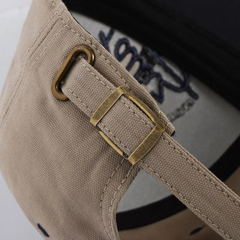 Cotton dome style adjustable hat with sunshade protection in black, white, khaki, dark blue, burgundy, pink