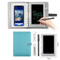 85-inch electronic writing pad with stitching appearance in choice of black, dark blue, or sky blue