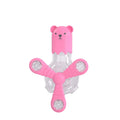 Multi-function cat toy with light and sound in blue, rotating feeding function, size 150x190x75mm