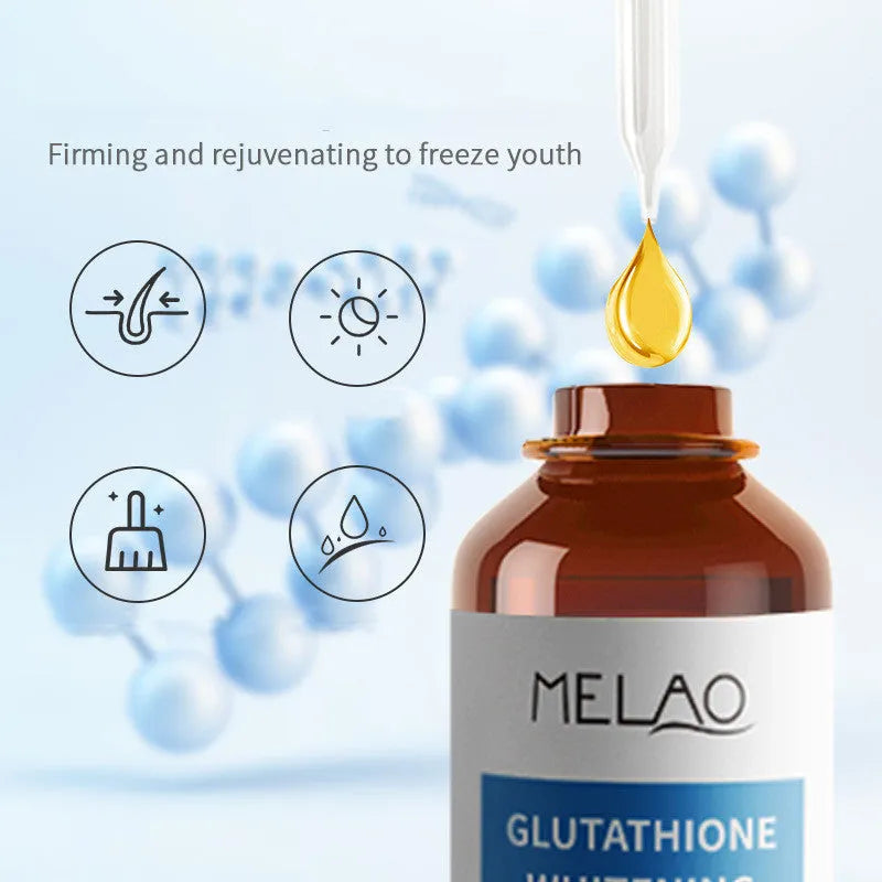 Glutathione Original Hydrating Niacinamide Facial Serum 30ml bottle with sodium hyaluronate for whitening