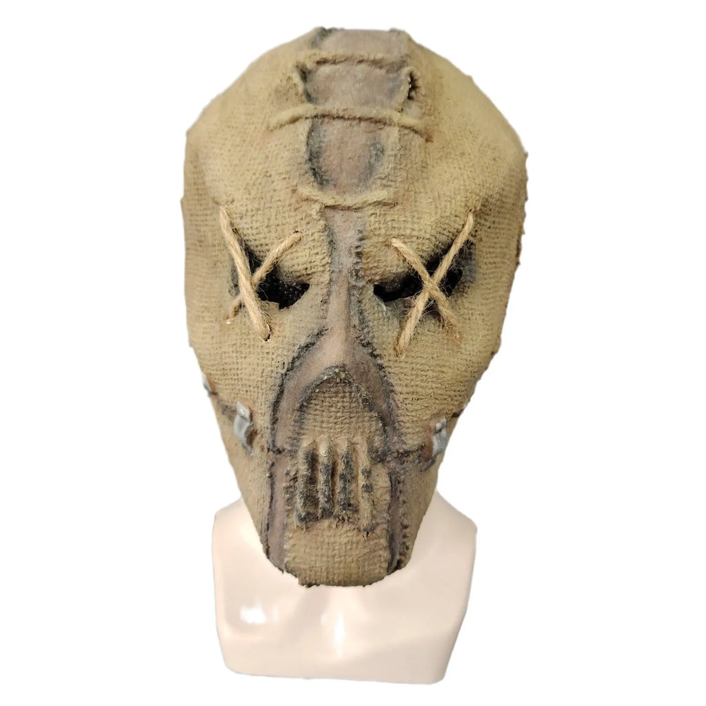 Latex scar skull horror mask showing full facial coverage design for Halloween costumes