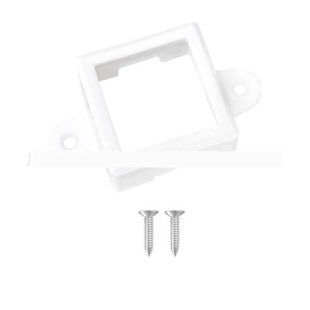 White plastic LED light protective lampshade, 1.7cm by 6cm, shown as a single unit.