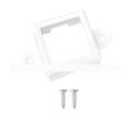 White plastic LED light protective lampshade, 1.7cm by 6cm, shown as a single unit.