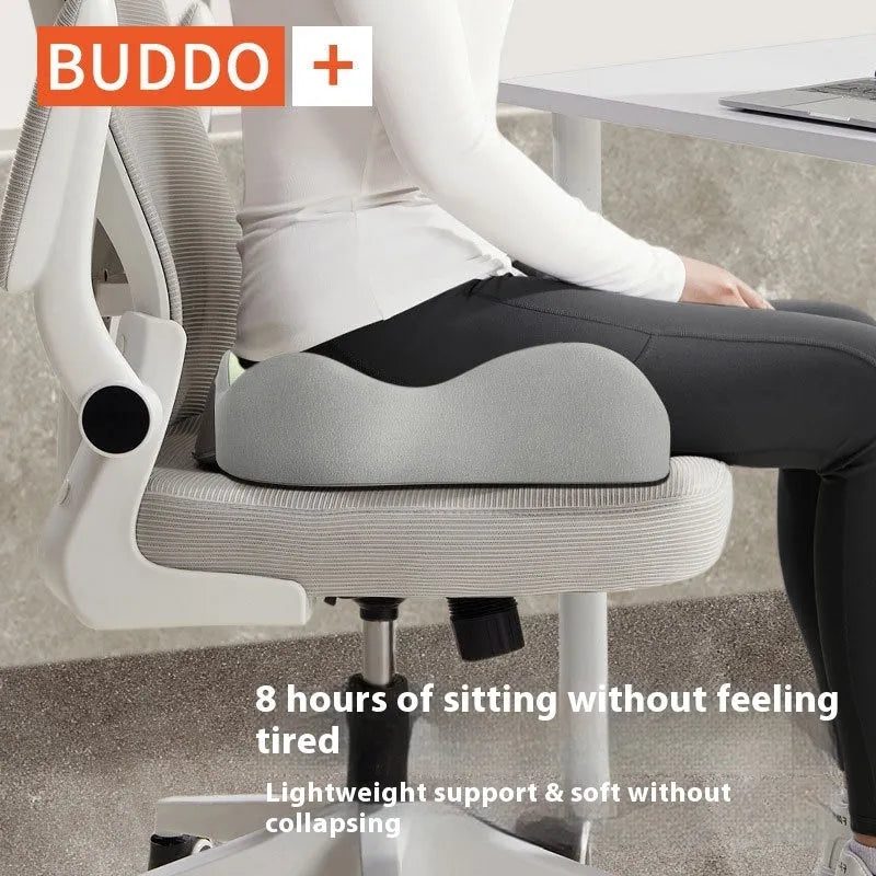 Memory foam seat cushion for office chair with lumbar support in double grey colour