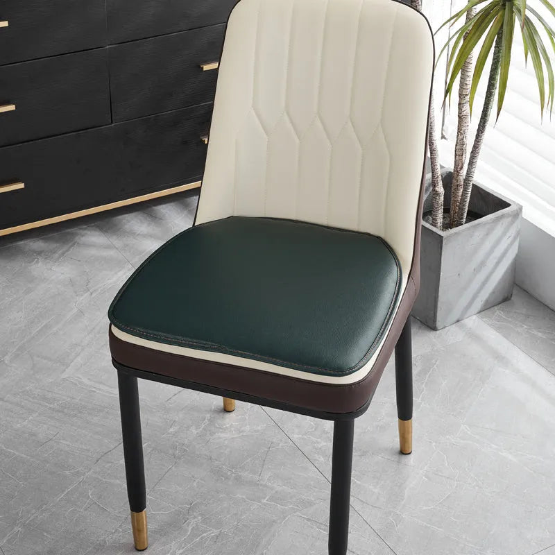 Leather horseshoe-shaped non-slip seat cushion in solid colour with 2.5cm thickness