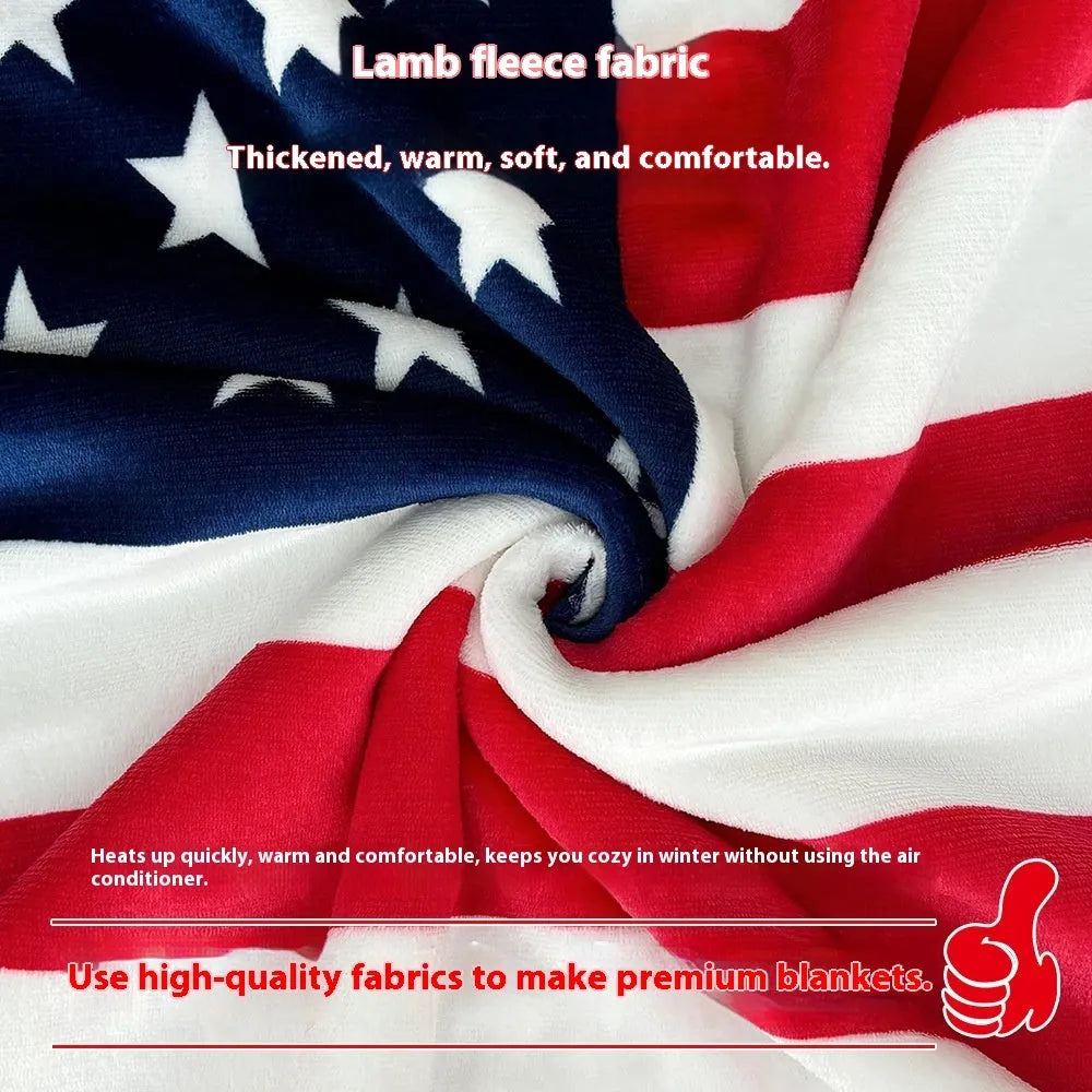 British style striped polyester blanket in vacuum shrink packaging