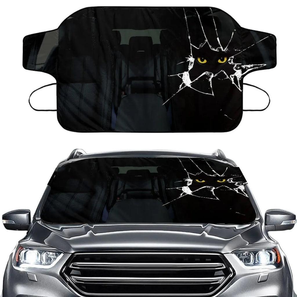 Car snow protection front gear cover with aluminium fabric measuring 130 by 70 centimetres