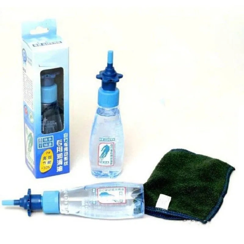 Drip Less Bicycle Chain Lubricant 60ml blue bottle, mess-free chain lube for bike maintenance