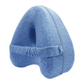 Heart-shaped dark blue jacquard memory foam leg pillow for adult sleeping support