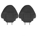 Black leather rear anti kick pad for car seat, shown with a single storage pocket.