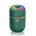 Compact fireworks design USB humidifier in white, pink, or green colours measuring 75x75x116mm