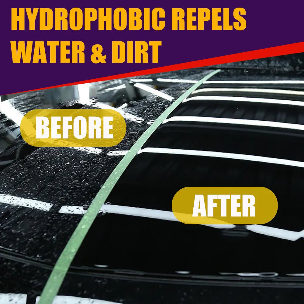 Purple nano crystal car coating spray bottle with microplated hand spray application for automotive maintenance