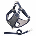 Adjustable reflective dog harness for small medium dogs in breathable polyester mesh