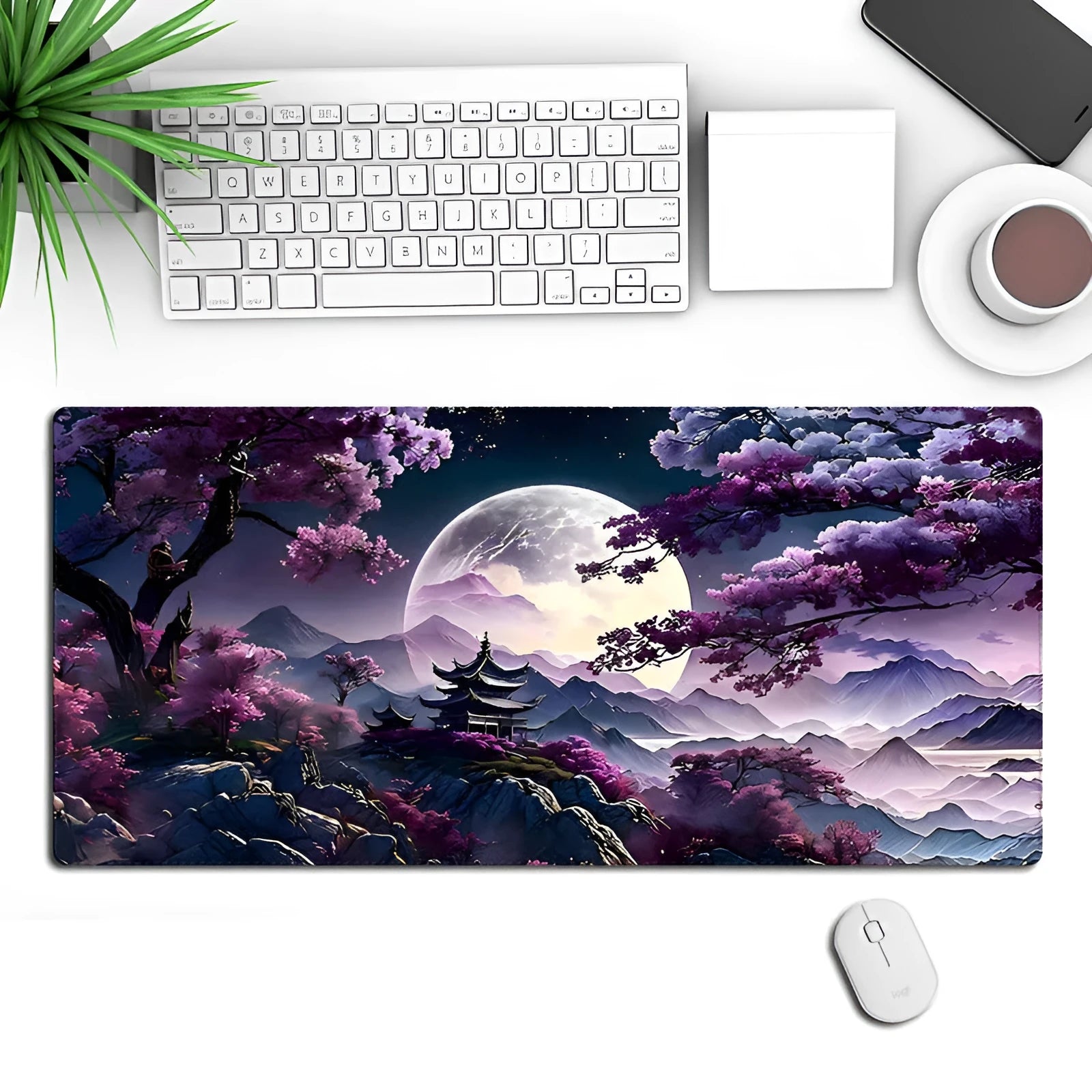 Pattern 05 gaming mouse pad with precision lock edge, non-slip rubber base, 400x900mm dimensions
