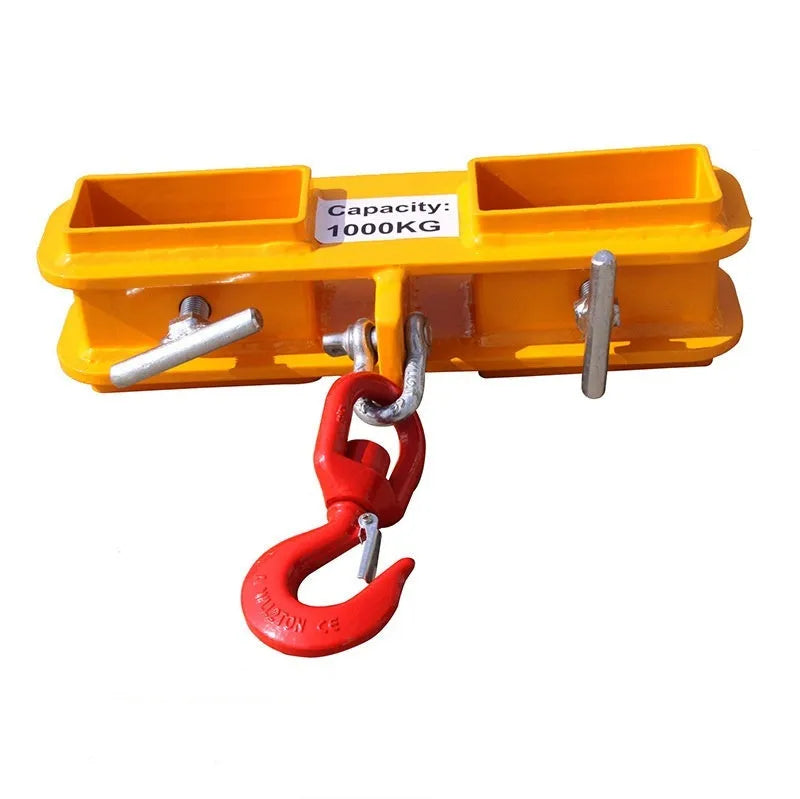 MK forklift crane hook with rotatable head and safety locking device, made of iron