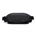 Black men's messenger bag with Oxford cloth exterior and one-shoulder riding design