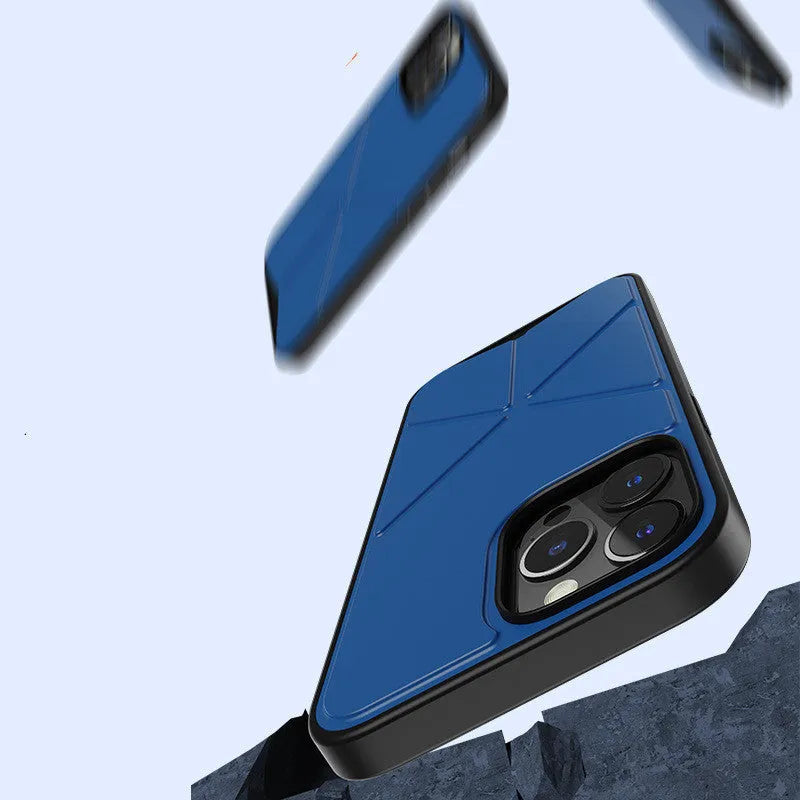 Black and blue slim TPU back cover cases for iPhone 13, 13 Pro, and 13 Pro Max.
