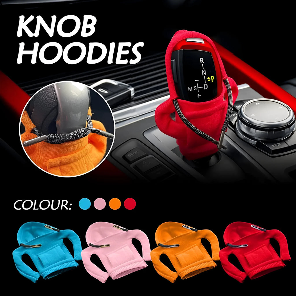 Cloth gear shift knob cover measuring 13x8cm for manual and automatic car transmissions