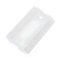 Double-sided plastic flea comb for pets with dense teeth, measuring 0.85x5cm