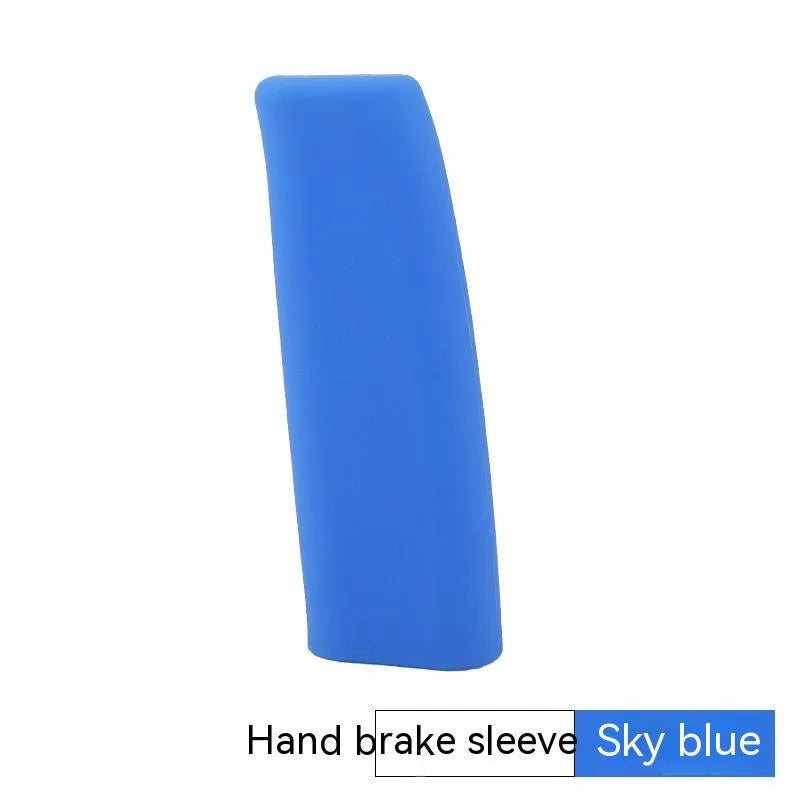 Universal silicone handbrake sleeve 12cm long in five colour options for vehicle gear lever