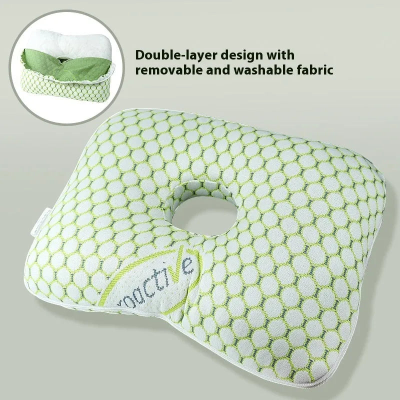Beauty salon single hole ear pillow with polyester fibre filling in new Chinese style, 39cm by 28cm dimensions