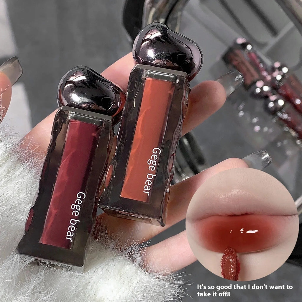 Glacier Lava Lip Lacquer in water light mirror finish with seven colour options